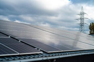 Painel solar. Eletricidade de energia verde